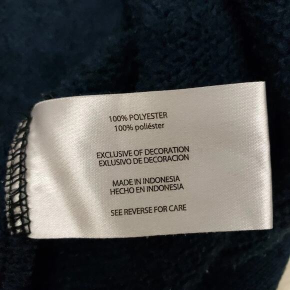 Eddie Bauer Convector 1/4 Zip Sweater Size M Zippered Pocket Fleece Navy Blue - Picture 11 of 13